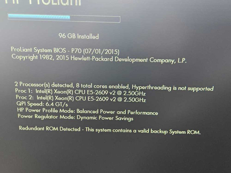 HP ProLiant DL380P Gen8 2x Xeon E5-2609 0 @ 2.50GHz 96GB RAM P420i 2x PSU #