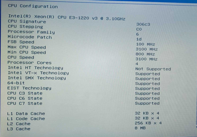 Supermicro CSE-813M-3 X10SLM-L E3-1220 v3 @ 3.10GHz 16GB RAM 1U Server =