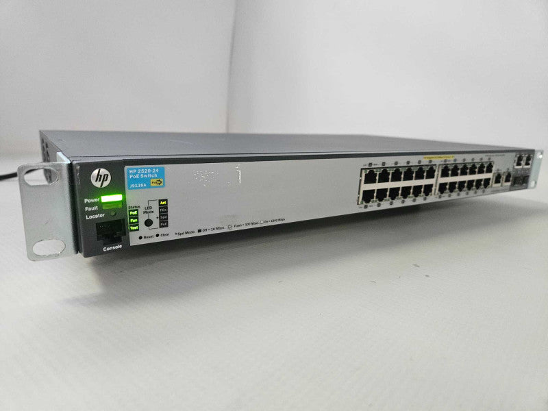 HP 2520-24 POE SWITCH J9138A MW3F4 )