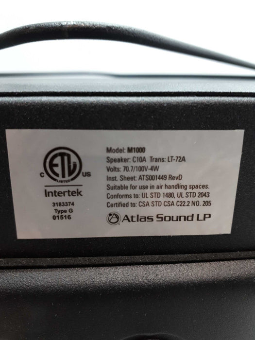 Atlas Sound M1000 8\\" Masking Speaker System Black Q&