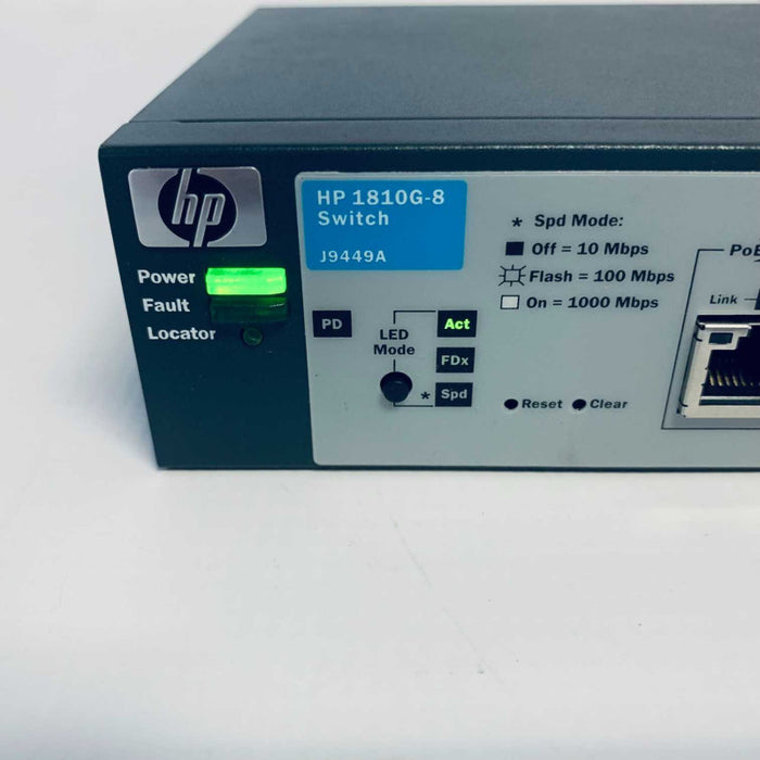 HP ProCurve 1810G-8 Switch J9449A 8-Port Network Ethernet Switch =