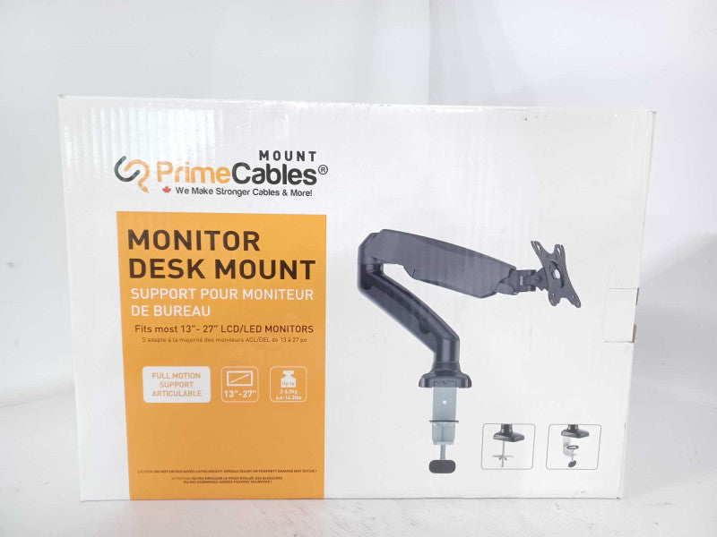 New Prime Cables Monitor Desk Mount 13\\" to 27\\" 2-6.5Kg _