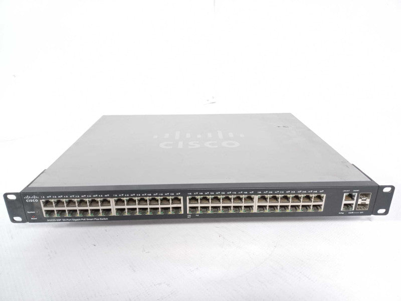 Cisco SG220-50P-K9 50 Port Gigabit PoE Smart Plus Switch W/ Rack Ear _