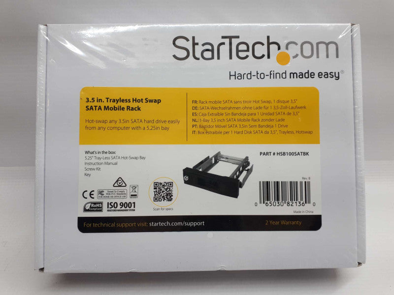 3.5 in Trayless Hot Swap Mobile Rack for 3.5in Hard Drive HSB100SATBK Q&