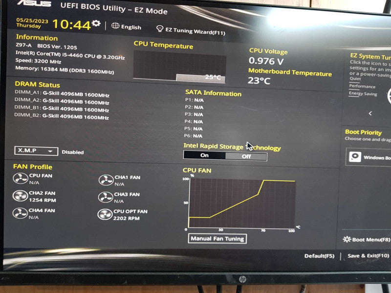 Asus Z97-A with Intel i5-4460 @ 3.20 GHZ, 16GB DDR3 AIO Cooling