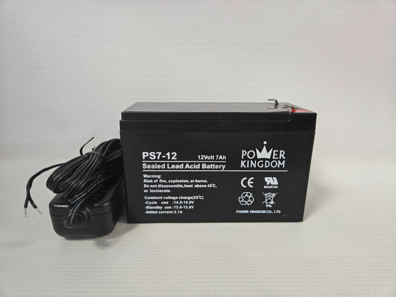 Power Kingdom PS7-12 12V 7Ah Lead Acid Replacement Battery Open Box )