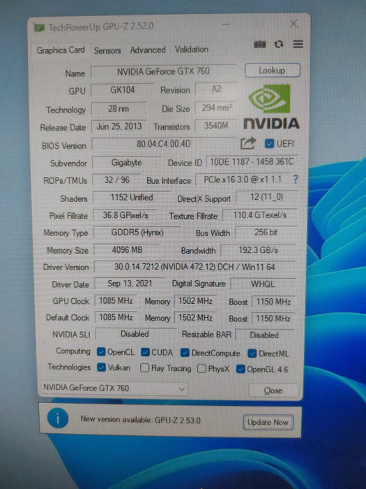 Gigabyte Windforce GeForce GTX 770 OC 4Gb graphics card