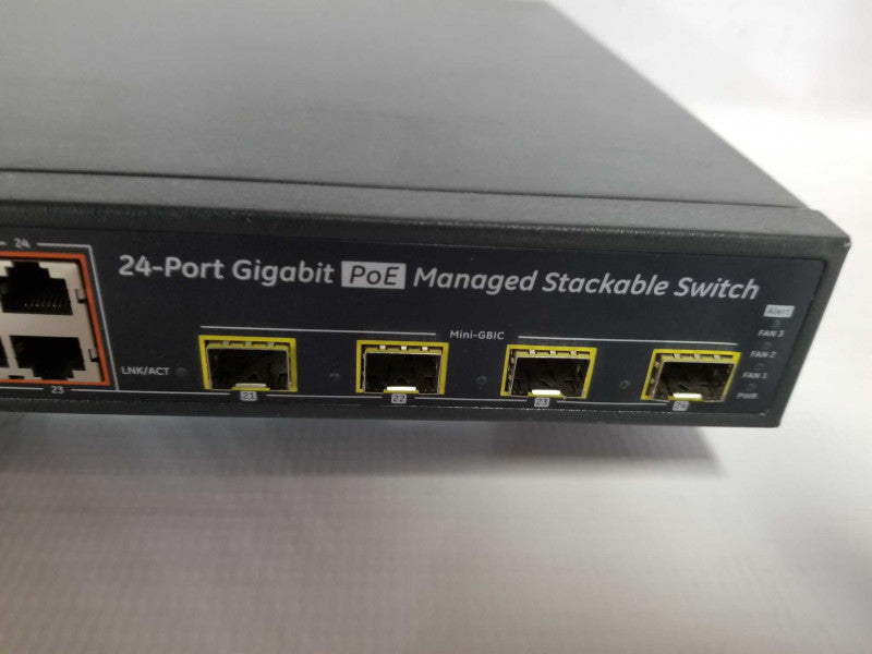24x poirt gigabit PoE Managed stackable switch GE-DSSG-244-PoE #