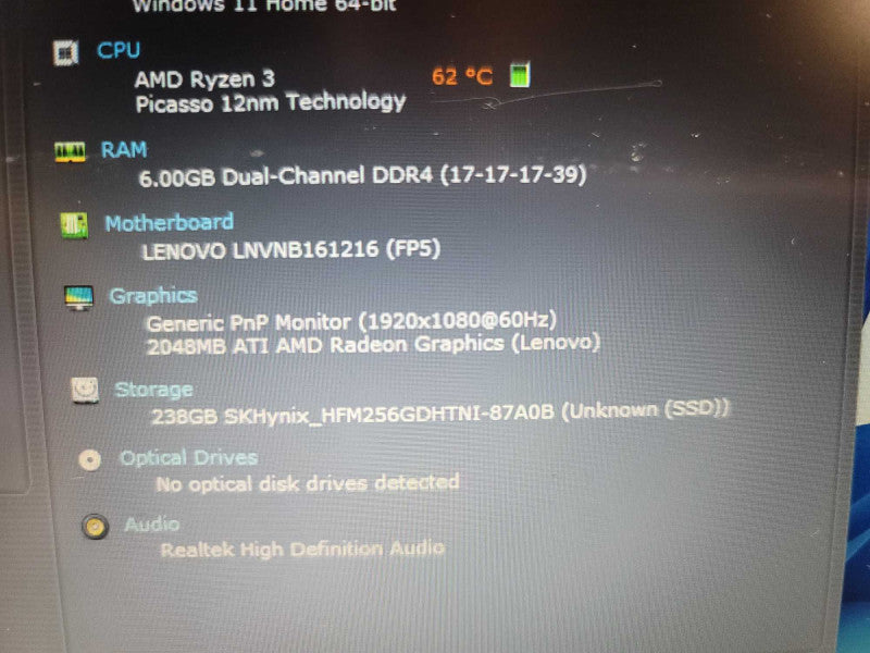 Lenovo IdeaPad 3 Ryzen 3 3250U w/ Radeon Graphics 8GB DDR4, 256GB SSD