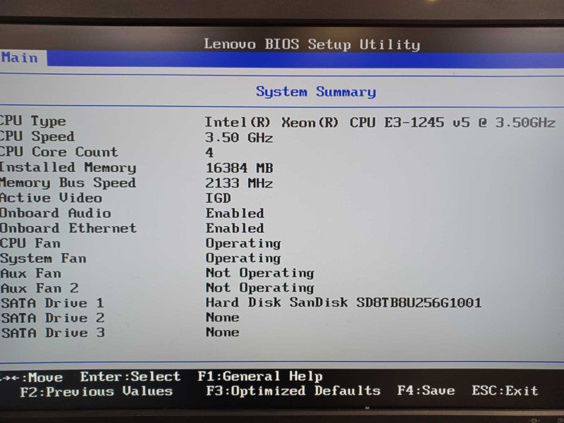 Lenovo ThinkStation P310 Xeon E3-1245v5 3.5GHz 16GB DDR4, 256GB SSD _