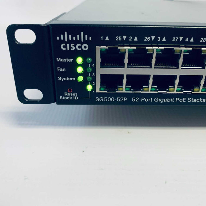 Cisco SG500-52P-K9 52 Port Gigabit PoE Network Switch =