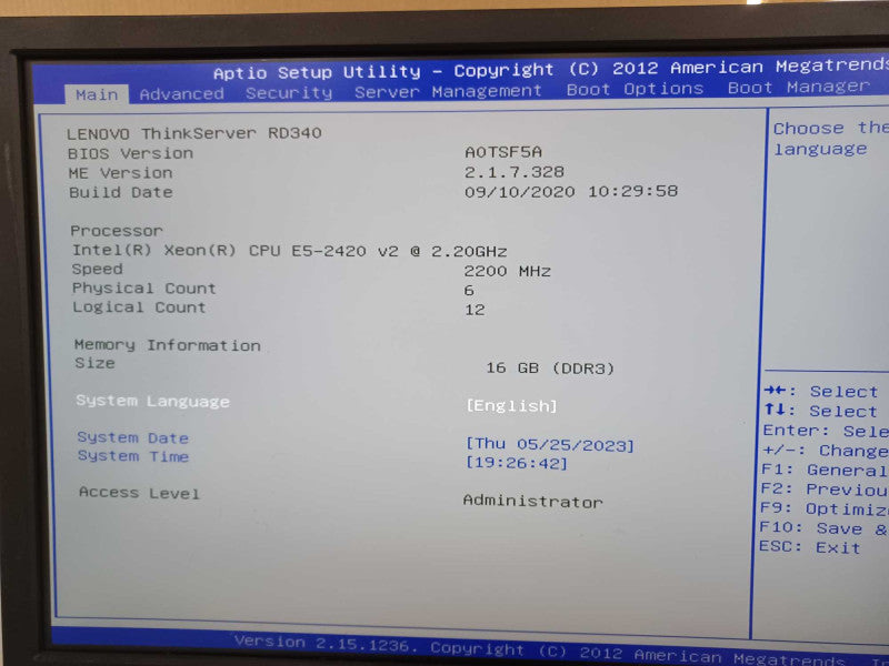 Lenovo ThinkServer RD340, Xeon E5-2420v2 2.20GHz 16GB, LSI 9240-8i , 3.5\\" Q_