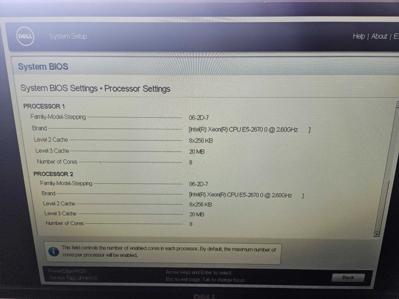 Dell PowerEdge R620 Server 2x Xeon E5-2670 0 @ 2.60GHz 28 GB Ram NO RAID )
