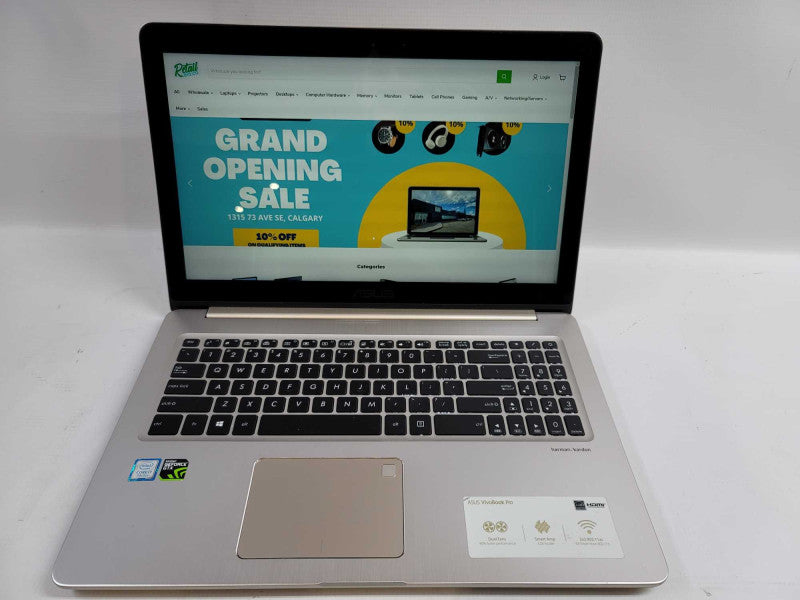 ASUS VivoBook Pro i7-7700HQ,  4GB GeForce GTX 1050, 8GB DDR4, 500GB SSD Q