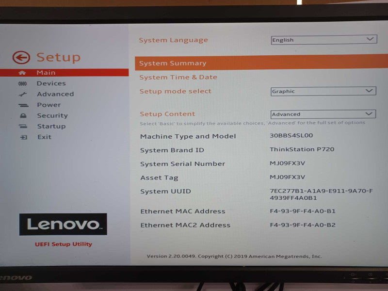 Lenovo ThinkStation P720 Xeon Silver 4110 2.1GHz, 64GB Quadro P400 _