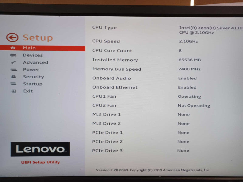 Lenovo ThinkStation P720 Xeon Silver 4110 2.1GHz, 64GB Quadro P400 _