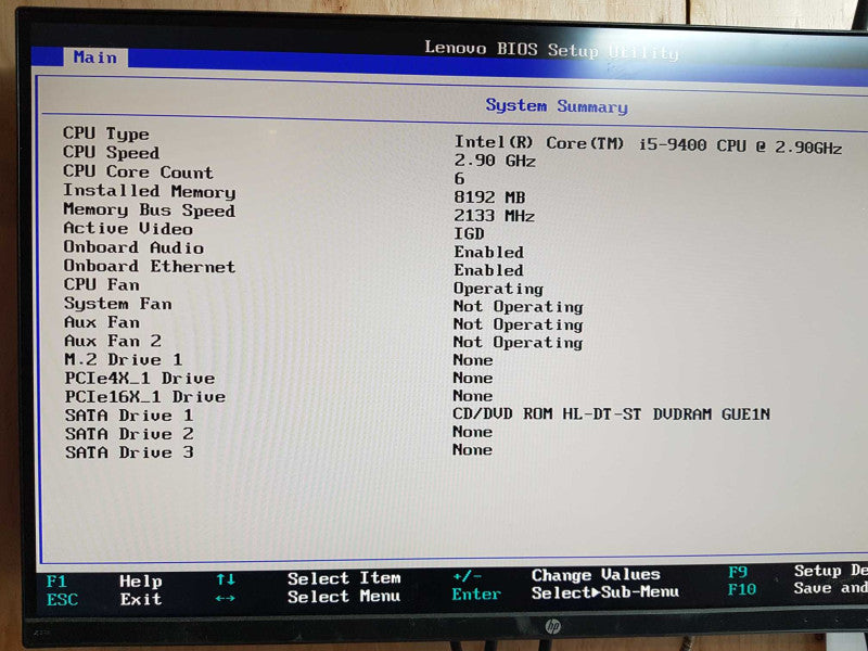 Lenovo ThinkCenter M720s - Intel i5-9400 @ 2.90 GHZ 8GB DDR4