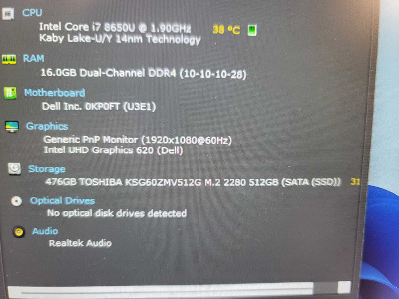 Dell Latitude 7490 i7-8650, 16GB DDR4, 500GB SSD