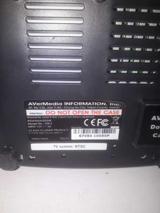 AVerMedia  355AF Overhead Projector Doc. Camera P0F3