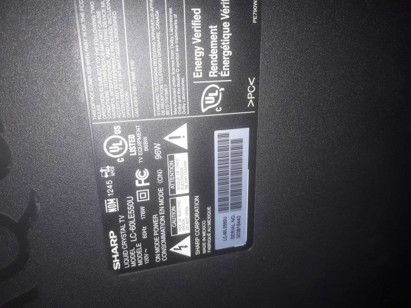 Sharp Aquos Lc-60le550u