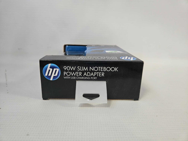 HP 90W Slim Notebook Power Adapter with USB Charging Port Q)