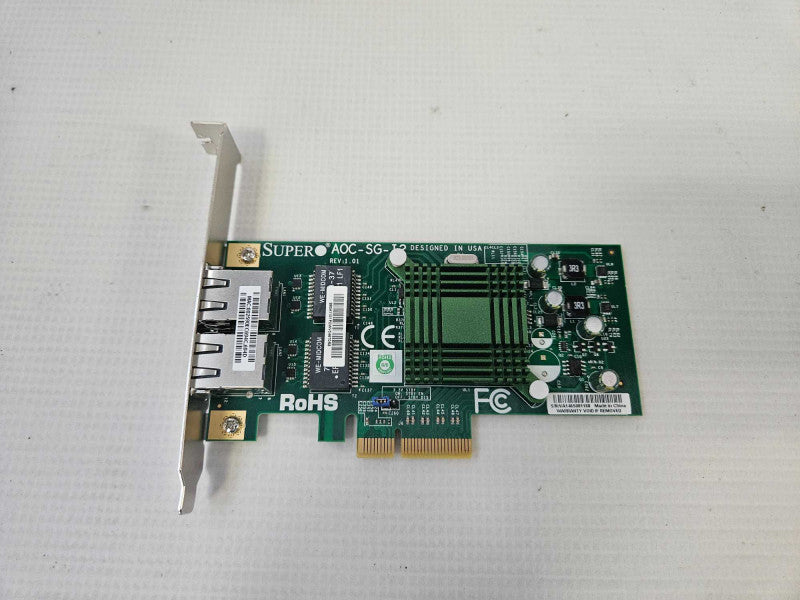 AOC-SG-I2 Supermicro Dual Port 2x 1GbE Ethernet LAN PCIe Addon Intel 82575EB  Q)