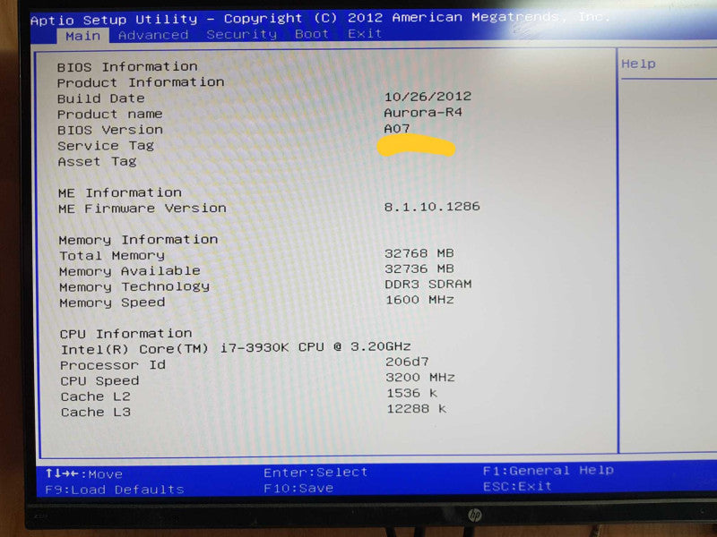 Alienware Aurora R4 - Intel i7-3930K @ 3.20 GHZ  32GB DDR3 GTX 680