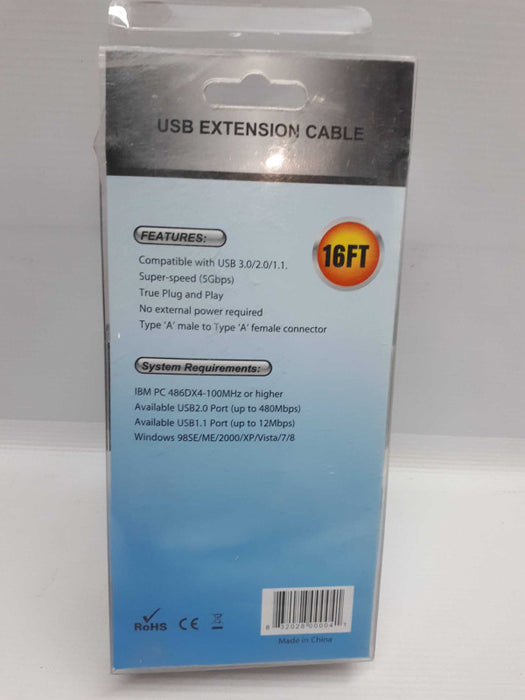 USB 3.0 Extension Extender Cable Cord USB A Male to Female 16FT  &