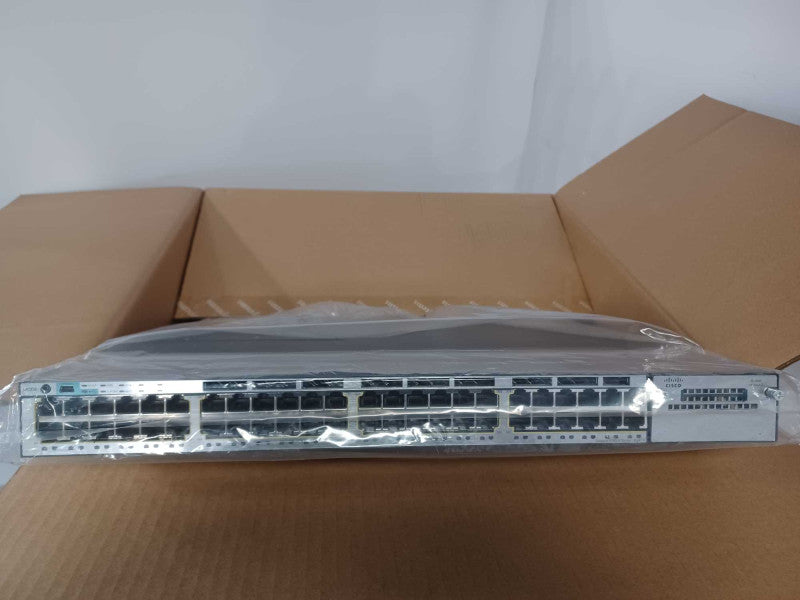 Cisco Catalyst WS-C3750X-48P-L 48x 1GbE RJ45 PoE+ Stackable Switch Open-Box Q_
