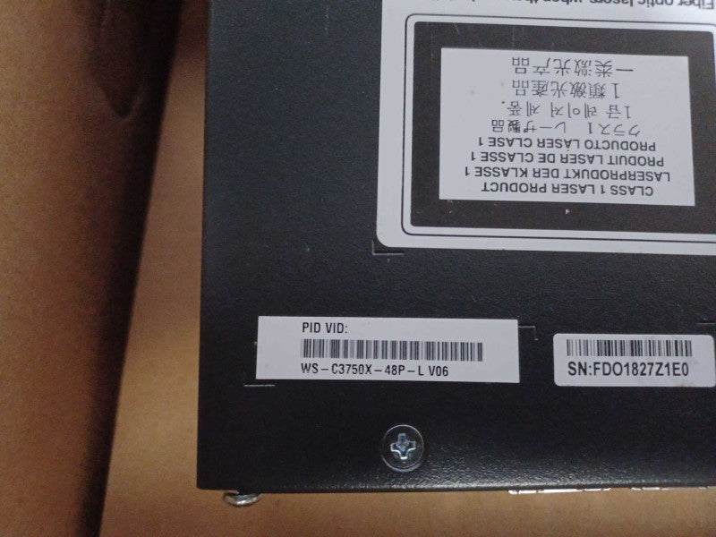 Cisco Catalyst WS-C3750X-48P-L 48x 1GbE RJ45 PoE+ Stackable Switch Open-Box Q_