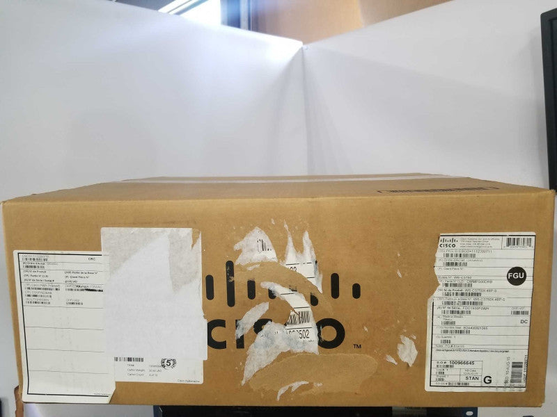 Cisco Catalyst WS-C3750X-48P-L 48x 1GbE RJ45 PoE+ Stackable Switch Open-Box Q_
