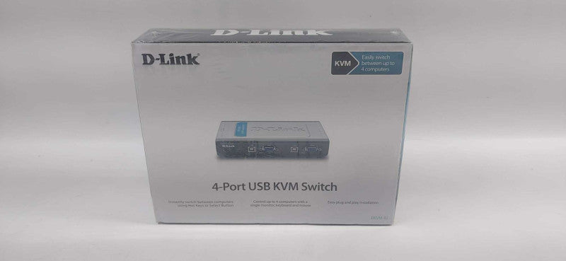 D-Link DKVM-4U 4-Port USB KVM Switch NEW @