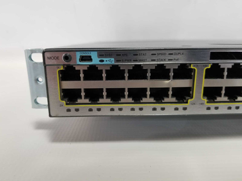 Cisco Catalyst WS-C3750X-48P-S Gigabit PoE - 2x PSU - Factory Reset  #