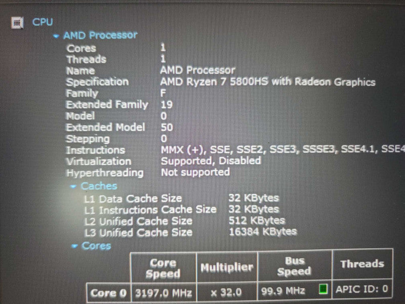 Asus ROG G14 Ryzen 7-5800HS @ 3.2GHz 16GB DDR4 500GB Nvme Nvidia RTX 3050 4GB (