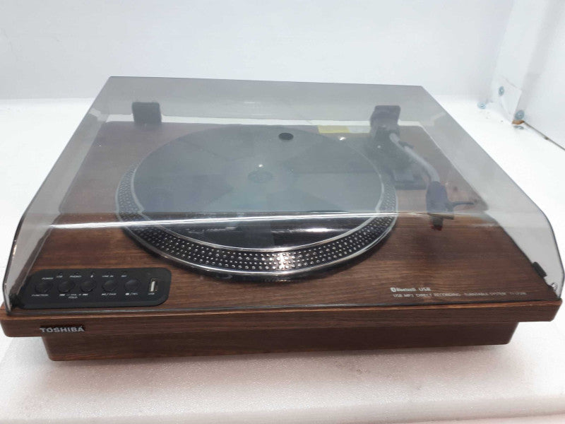 Toshiba - Bluetooth Stereo Turntable - Brown TY-LP200 &