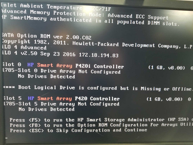 HP Proliant DL380p Gen8 2x Xeon E5-2665 @ 2.40ghz / 128gb ram / 2x P420i Raid #