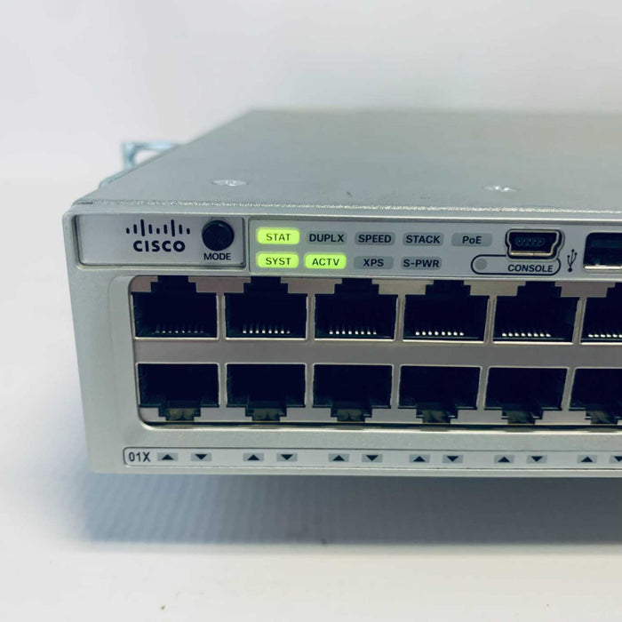 Cisco WS-C3850-48P-S V07 48 x 1GB Managed PoE Switch (1x PSU) =
