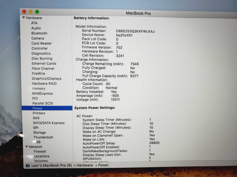 MacBook Pro 2015 Core i7-4870HQ @ 2.2GHz 16GB DDR3 250GB SSD M370x 2GB 15\\" (