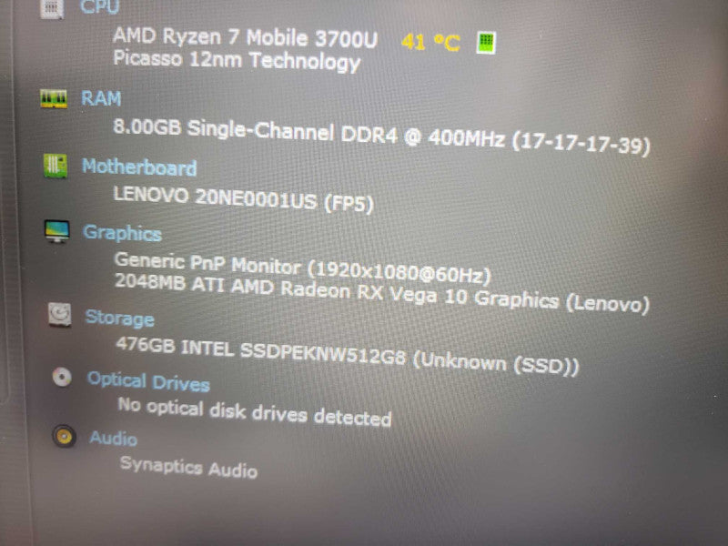 Lenovo ThinkPad E495 14\\" AMD Ryzen 7-3700U 2.3GHz/8GB DDR4, 512GB SSD