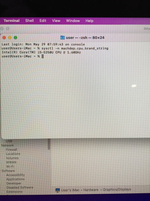 Apple iMac 21.5\\" Late 2015 Intel Core i5-5250U @ 1.60 GHz 8 GB RAM 1 TB HDD