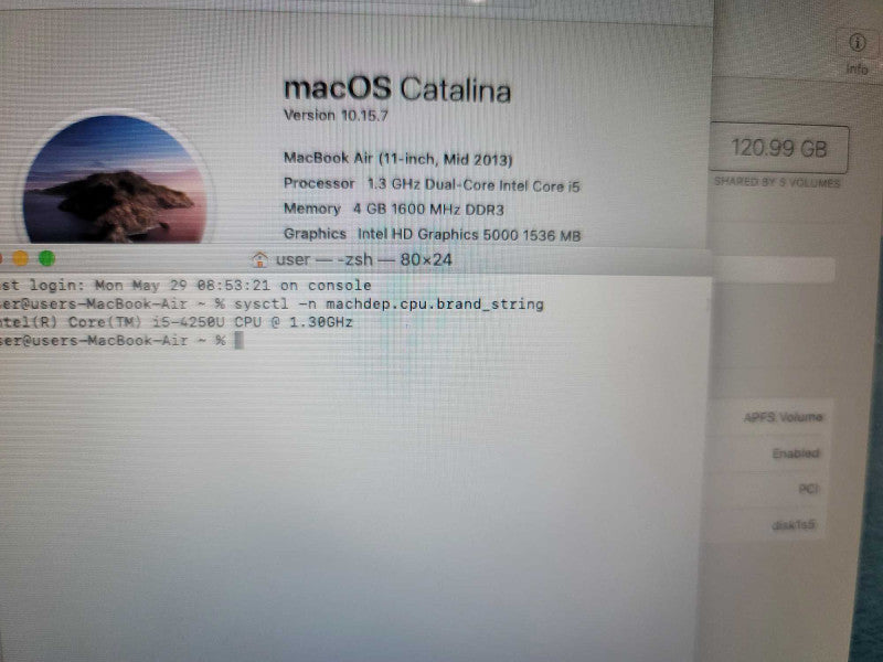 MacBook Air 11\\" 2013 i5-4250U, 4GB DDR3, 128GB SSD