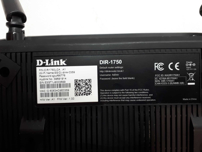 D-Link Router DIR-1750 Wireless Router CIR1750LCA &