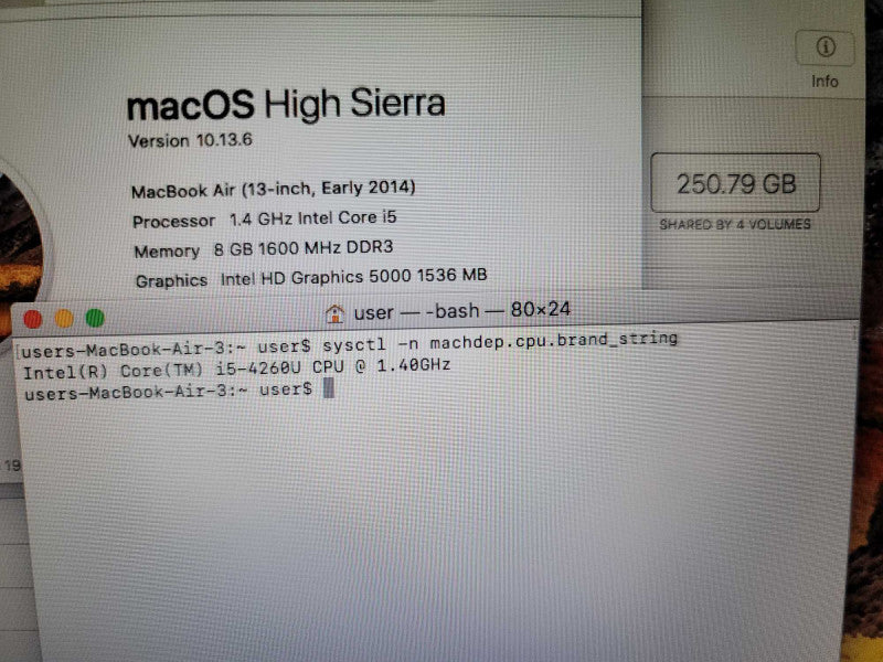 MacBook Air 2014 13\\" i5-4260U, 8GB DDR3, 256GB SSD