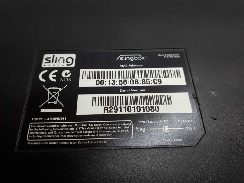 Sling Media Slingbox Solo SB300-xxx Digital HD Media Streamer Box &