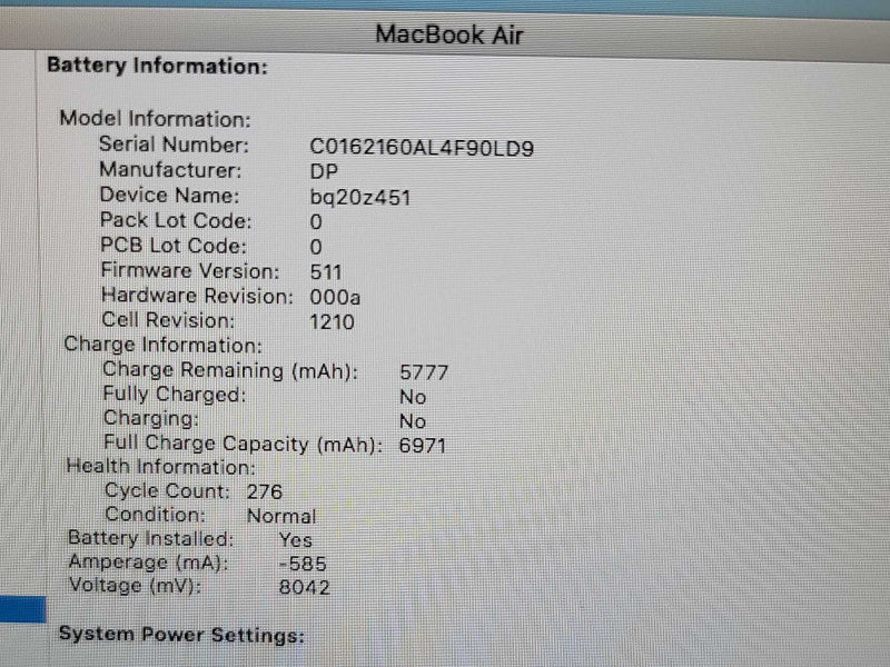 MacBook Air 2015 13\\" i5-5250U @ 1.60GHz, 8GB DDR3, 256GB SSD