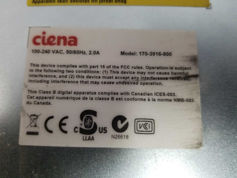 Cienna 3916 series 170-3916-900 service delivery switch - Factory Reset #
