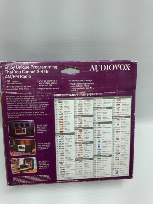 Sirius Audiovox Jampack Portable Satellite Radio System SIRCMB3 &