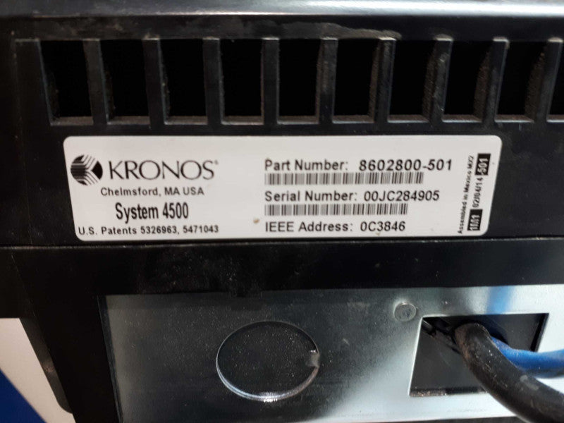Kronos 4500 Digital Badge Time Clock 8602800-501  &