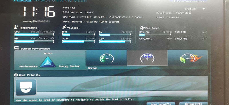 Custom PC i5-2500K 8GB DDR3 GTS450 NO HDD @