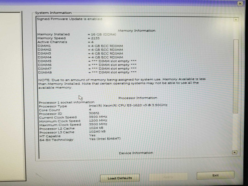 Dell Precision T5810 Xeon E5-1620 V3 @ 3.50ghz / 16gb ram ddr4 / Quadro K620 #